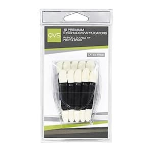 QVS Double Sided Premium Eyeshadow Applicators Black 10 PCS
