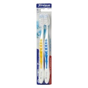 Trisa Pearl White Soft Toothbrush Multicolour 2 PCS
