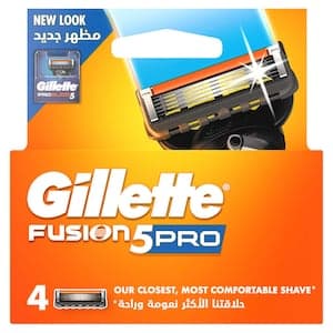 Gillette Fusion5 Pro Men's Refillable Razor: 4 Blade Refills