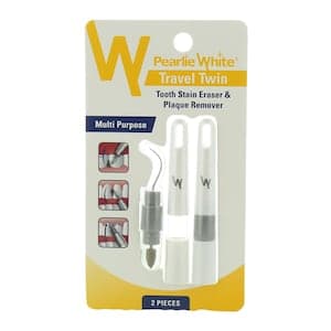 Pearlie White Tooth Stain Eraser and Plaque Remover 2 Pieces