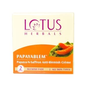 Lotus Herbals Papayablem Papaya-N-Saffron Anti-Blemish Cream 50g White