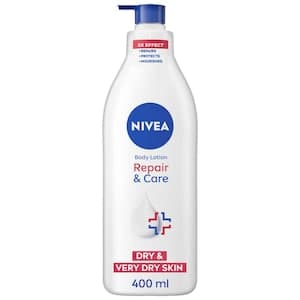 NIVEA Body Lotion for Very Dry Skin, Repair & Care, with Glycerin, ProVitamin B5 and Dexpanthenol, 72H Relief from Dry & Tight Skin, 400ml