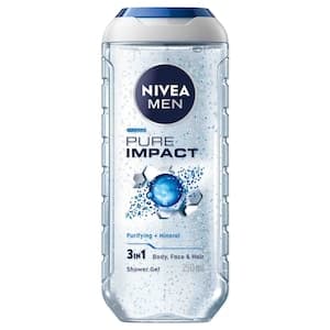 NIVEA MEN 3in1 Shower Gel Body Wash Pure Impact Fresh Scent 250ml