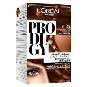 L'Oreal Paris Prodigy Ammonia-Free Permanent Oil Hair Colour 5.35 Mahogany Golden Brown