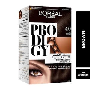 L'Oreal Paris Prodigy Ammonia-Free Permanent Oil Hair Colour 4.0 Brown