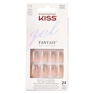 Kiss Gel Fantasy Collection False Nails KGN01 Pink 24 PCS