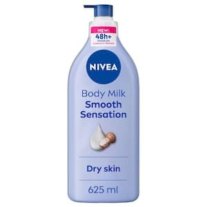 NIVEA Body Lotion for Dry Skin, Smooth Sensation, with Pure Hyaluron and Shea Butter, 48H Moisture Care, 625ml