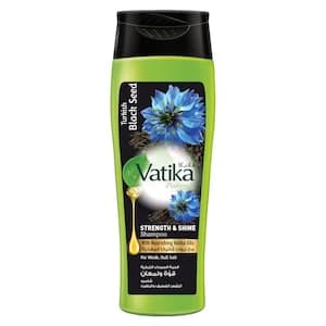 Dabur Vatika Naturals Turkish Black Seed Strength and Shine Shampoo for Weak Dull Hair, 400ml