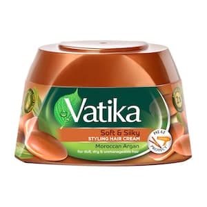 Dabur Vatika Naturals Moroccan Argan Soft And Silky Hair Cream Brown 140ml