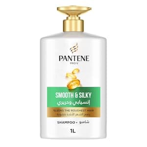 Pantene Pro-V Shampoo, Smooth and Silky, 1L