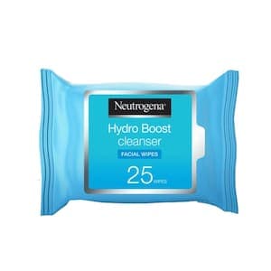 Neutrogena Hydro Boost Cleansing Makeup Remover, 100% Alcohol 25 Wipes