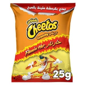 Cheetos Flamin' Hot Crunchy Chips, 25g