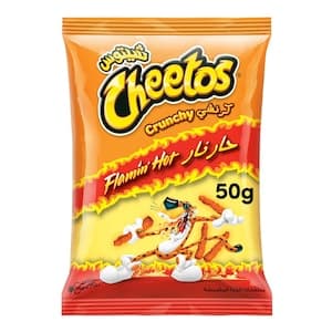 Cheetos Flamin' Hot Crunchy Chips, 50g