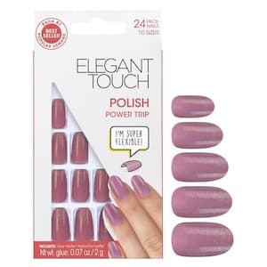 Elegant Touch False Nails Pink Power Trip, 24 PCS