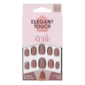 Elegant Touch False Nails Mink Nude 24 PCS