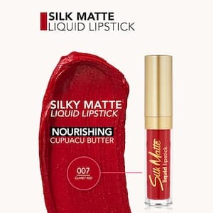 Flormar Silk Matte Liquid Lipstick, 007 Claret Red