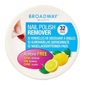 Broadway Lemon Nail Polish Remover Pads, 32 Pads