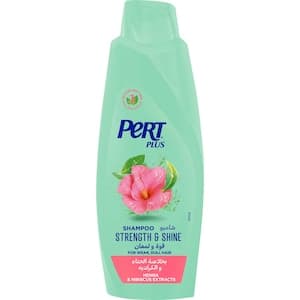 Pert Plus Strength & Shine Shampoo for Weak and Dull Hair with Henna and Hibiscus Extract, 600ml