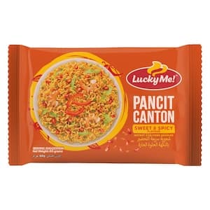 Lucky Me! Pancit Canton Sweet and Spicy Flavour Instant Stir-Fried Noodles, 60g
