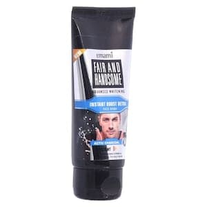 Emami Fair And Handsome Advanced Whitening Instant Boost Detox Charcoal Face Wash Black 50ml