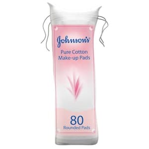Johnson's Pure Cotton Pads Pack of 80 round pads