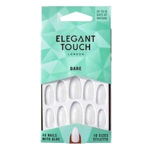 Elegant Touch False Nails White Stiletto, 48 PCS