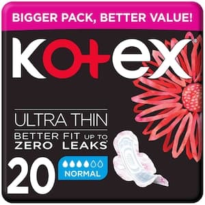 Kotex Ultra Thin Pads Normal Size Sanitary Pads with Wings 40 Sanitary Pads