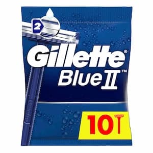 Gillette Blue II Disposable Razor, 10 PCS