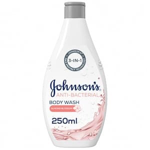 Johnson's  Body Wash Anti-Bacterial Almond Blossom, 99.9% Germ Removal 250ml