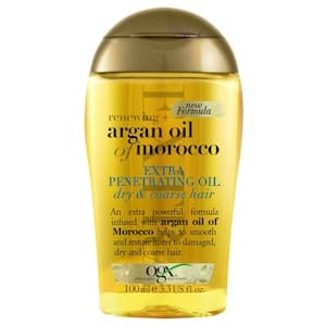 OGX Hair Oil Renewing+ Argan Oil of Morocco Extra Penetrating Oil Dry & Coarse Hair Types New Formula 100ml