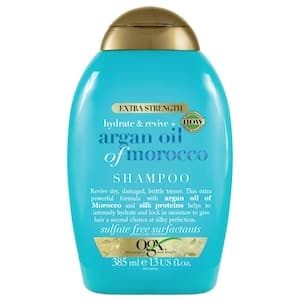 Ogx Shampoo Extra Strength Hydrate & Revive+ Argan Oil Of Morocco New Gentle and Ph Balanced Formula, 385ml