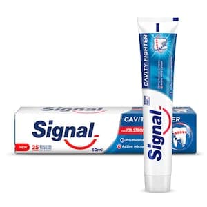Signal Fluoride Toothpaste  Cavity Fighter for 10x stronger teeth 50ml