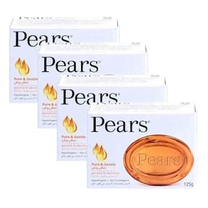 Pears Soap Bar Pure & Gentle, 125g, Pack of 4