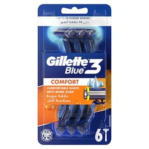 Gillette Blue3 Comfort Men's Disposable Razors: 6 Count