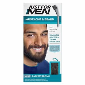 Just For Men Moustache and Beard Colour, Darkest Brown, 168g
