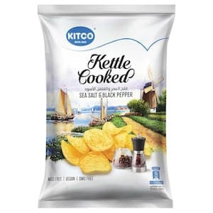 Kitco Kettle Cooked Sea Salt and Black Pepper Chips, 40g
