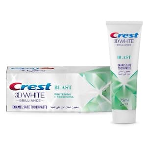 Crest 3D White Brilliance Toothpaste, Blast Whitening + Freshness 75ml