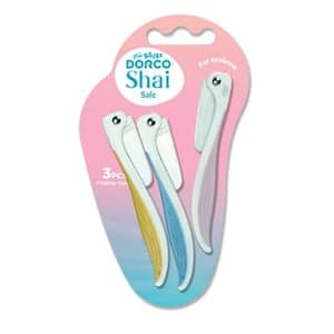 Dorco Shai Safe Women Eyebrow Razors, Pack of 3