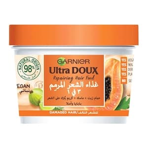 Garnier Ultra Doux Repairing Papaya 3-In-1 Hair Food Clear, 390ml