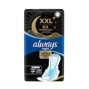 Always XXL Night Pads, for Super Heavy Nights, Maxi Thick, 20 Pads