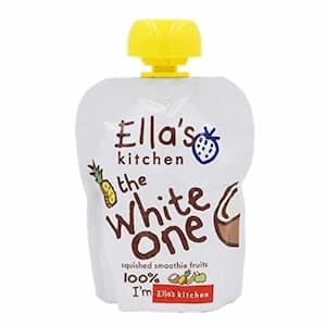 Ella's Kitchen The White One Gluten Free Dairy Free Organic Squished Smoothie Fruits Baby Food, 6 Months+, 90g