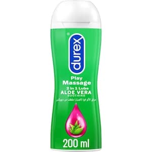 Durex Play Massage Lubricant Aloe Vera, 200ml