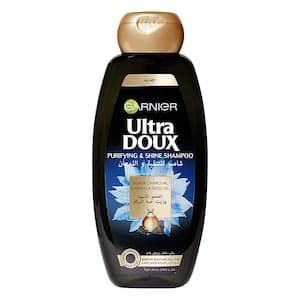 Garnier Ultra Doux Shampoo, Charcoal and Nigella Seed Oil Purifying and Shine, 200ml
