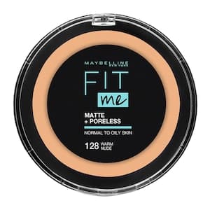 Maybelline New York Fit Me Matte+ Poreless Powder, 128 Warm Nude