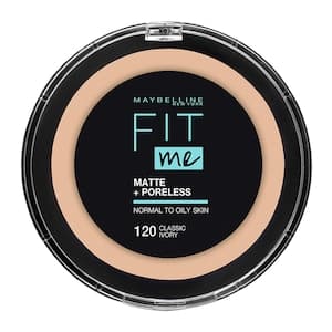 Maybelline New York Fit Me Matte+ Poreless Powder, 120 Classic Ivory