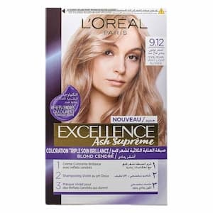 L'Oreal Paris Excellence Ash Supreme Permanent Hair Colour 9.12 Cool Pearl Very Light Blond