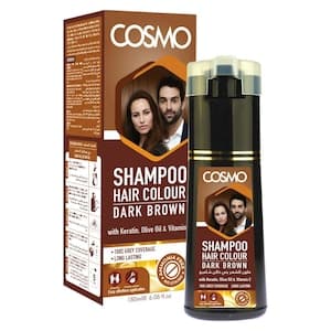 Cosmo Hair Colour Shampoo Dark Brown 180ml