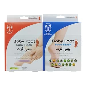 Baby Foot Original Exfoliant Lavender Foot Peel Easy Pack With Intensive Hydration Foot Mask White Pack of 2