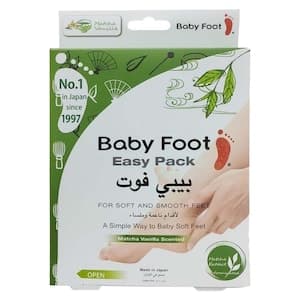 Baby Foot Matcha Vanilla Scented Easy Pack Clear
