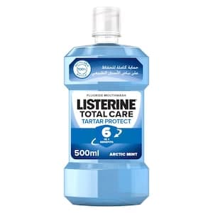 Listerine Total Care Tartar Protect 6 Benefit Fluoride Mouthwash 500ml